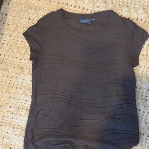 Vera Wang Charcoal Short Sleeve Top